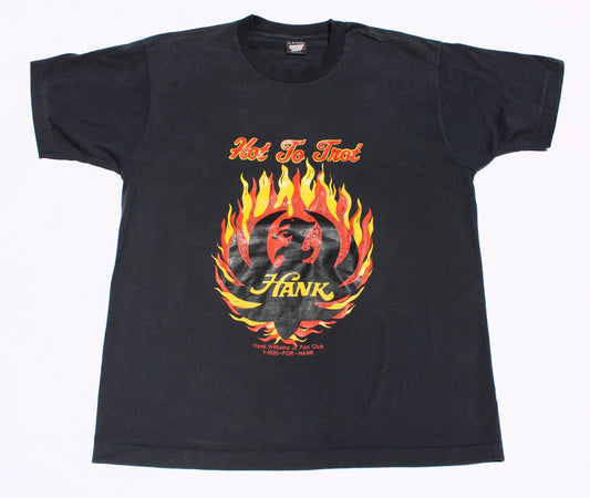 1990's Size Large Hank Williams Jr. "Hot To Trot" Tee Shirt