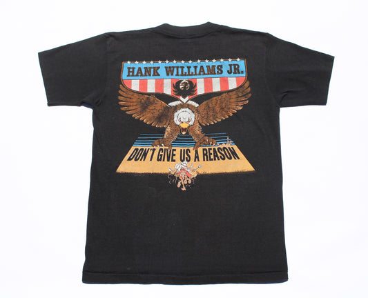1990's Size Medium Hank Williams Jr. "Don't Give Us A Reason" Tee Shirt