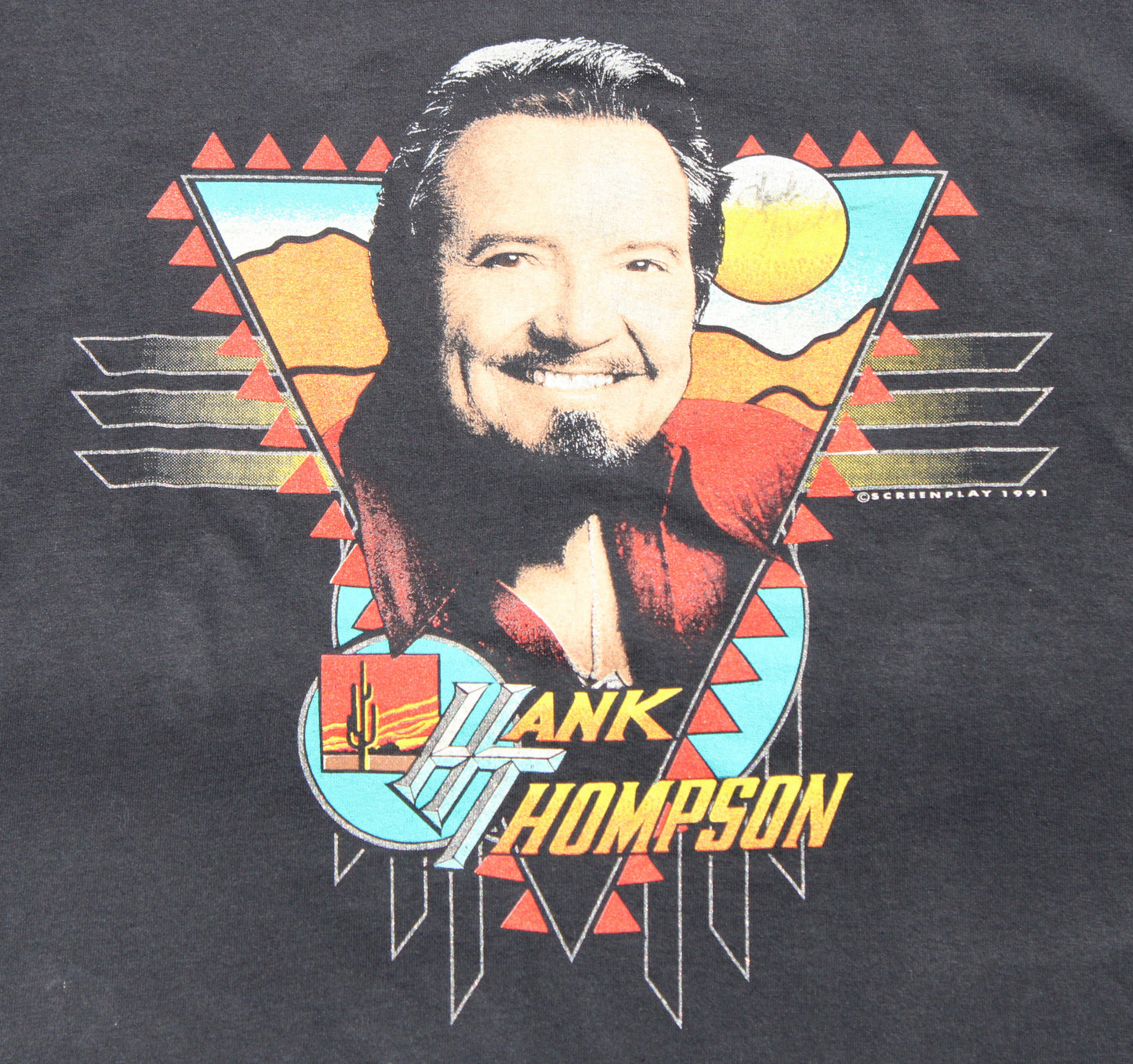 1991 Size XL Hank Thompson "Face" Tee Shirt