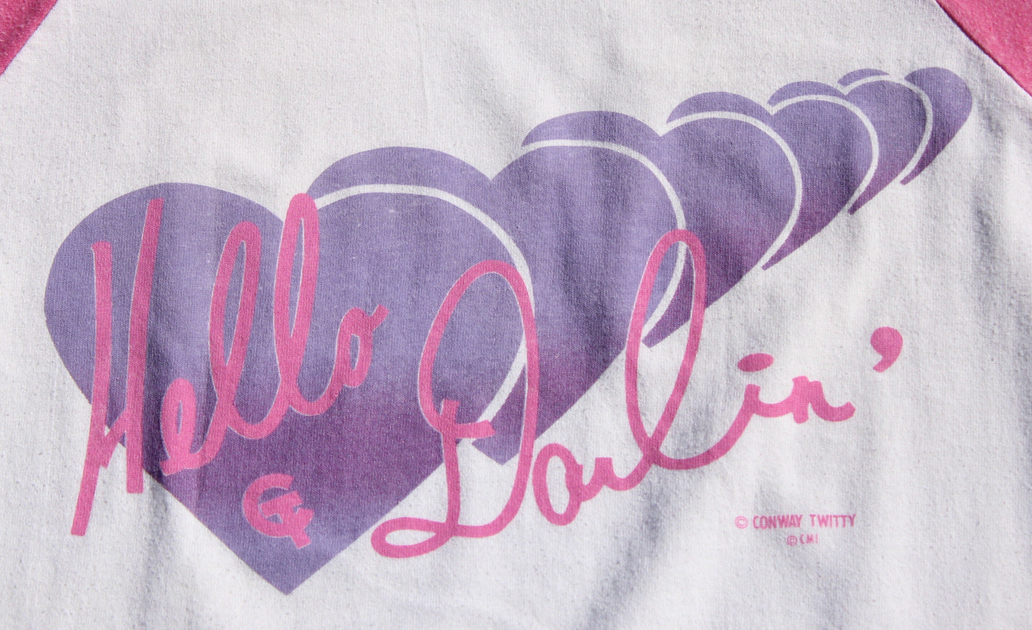 1980's Size Medium Conway Twitty "Hello Darlin" Baseball Shirt