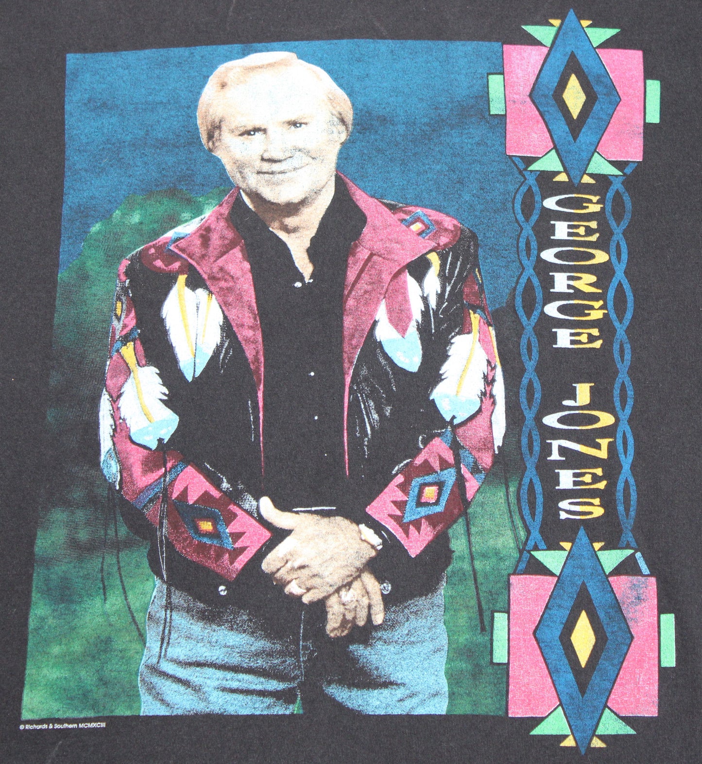 1993 Size Large George Jones "High Tech Redneck" Tour Tee Shirt