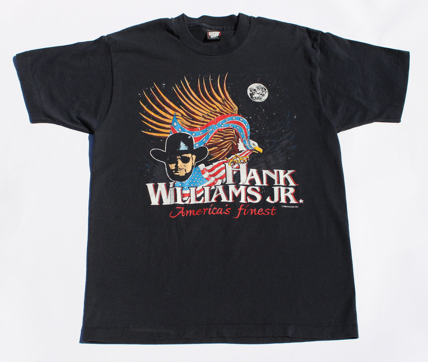 1990 Size Large Hank Williams Jr. "America's Finest" Tee Shirt