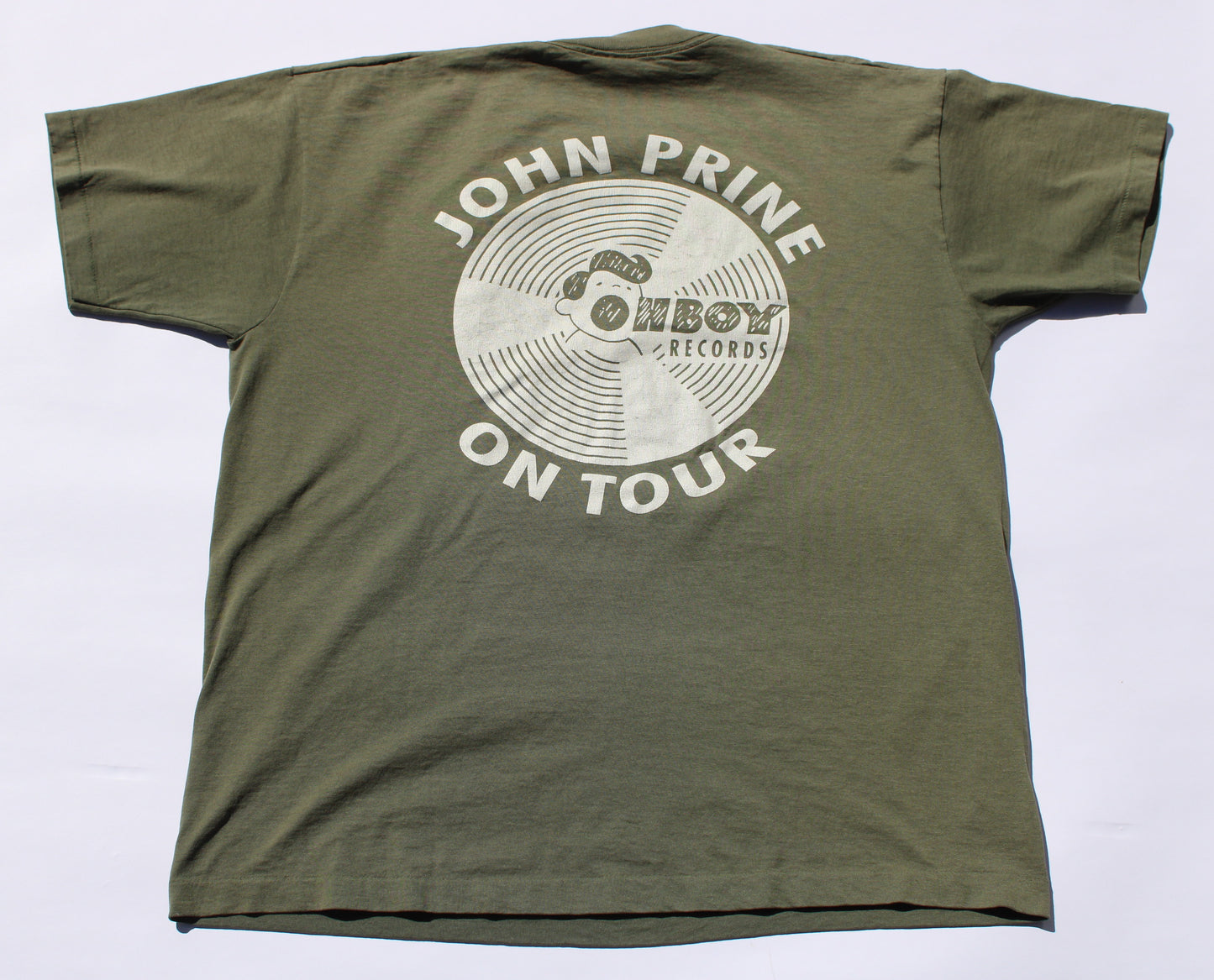 1990's Size XL John Prine "Lost Dogs and Mixed Blessings Tour" Tee Shirt