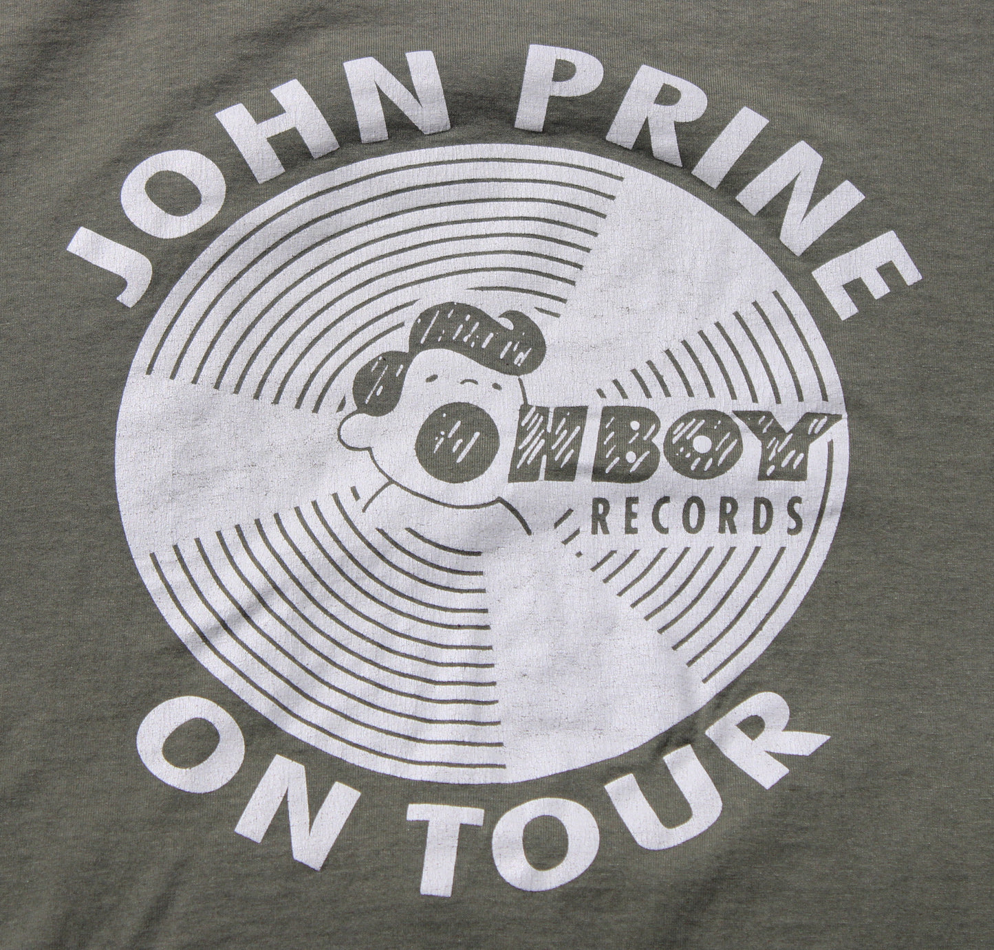 1990's Size XL John Prine "Lost Dogs and Mixed Blessings Tour" Tee Shirt