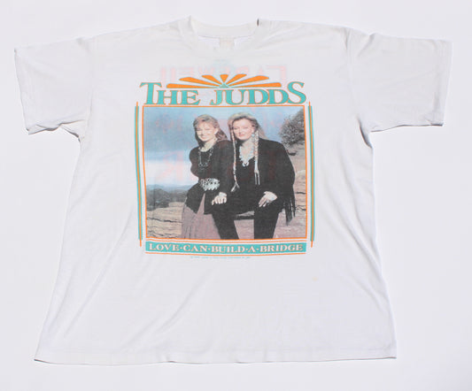 1990 Size XL The Judds "Farewell Tour-White" Tee Shirt