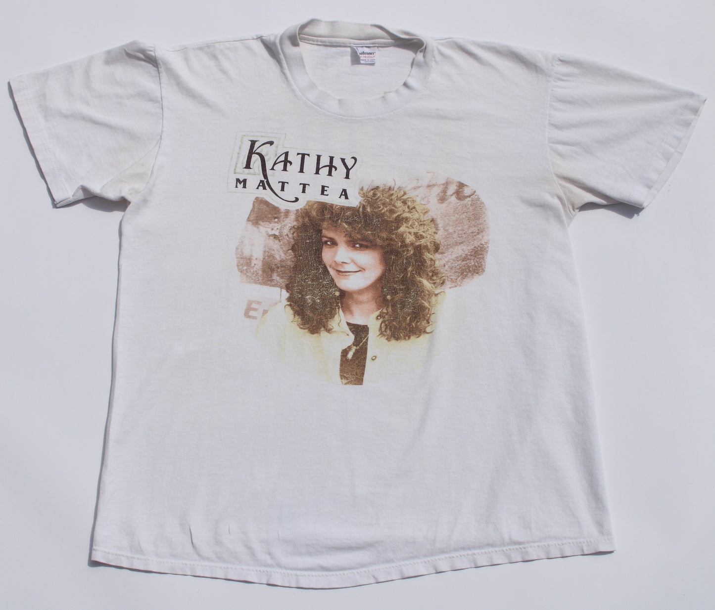 1980's Size Large Kathy Mattea "Face" Tee Shirt