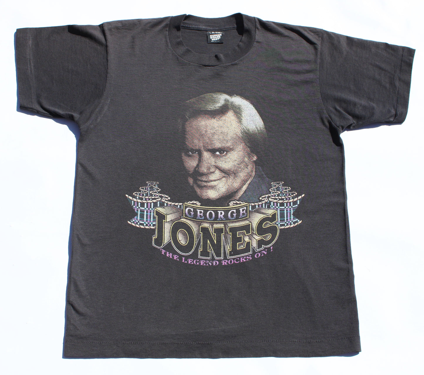 1990's Size Large George Jones "The Legend Rocks On!" Tee Shirt