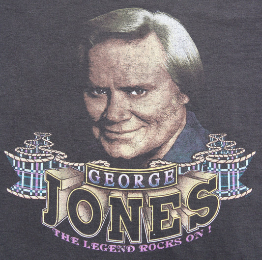 1990's Size Large George Jones "The Legend Rocks On!" Tee Shirt