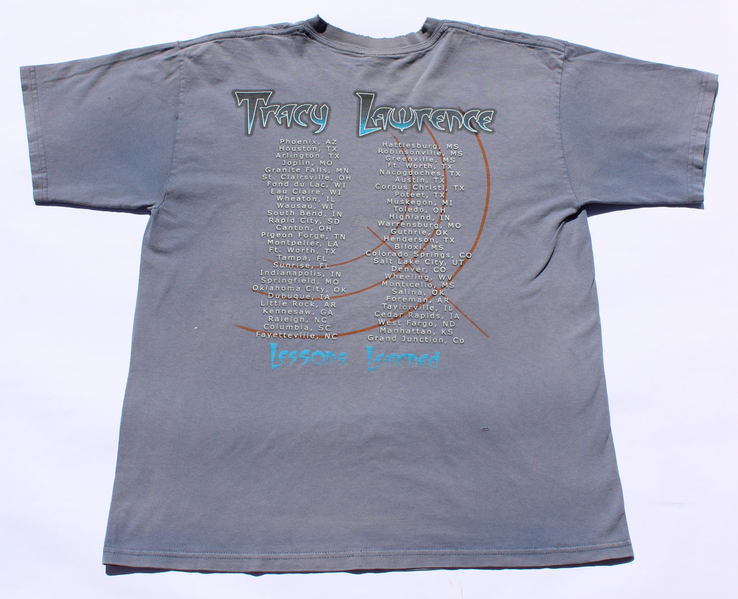 2000 Size Large Tracy Lawrence "Lessons Learned Tour" Tee Shirt