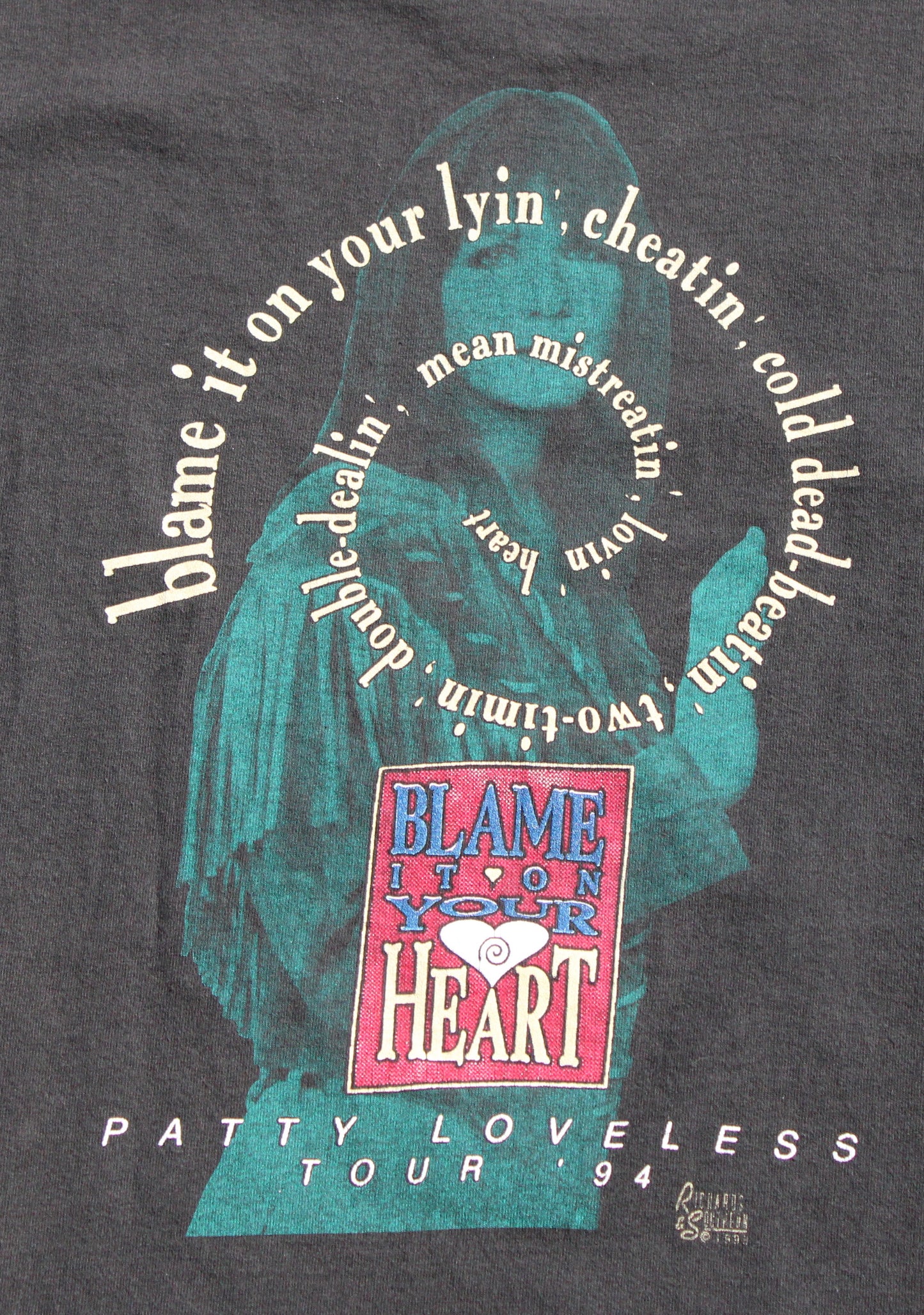 1994 Size XXL Patty Loveless "Blame It On Your Heart Tour" Tee Shirt