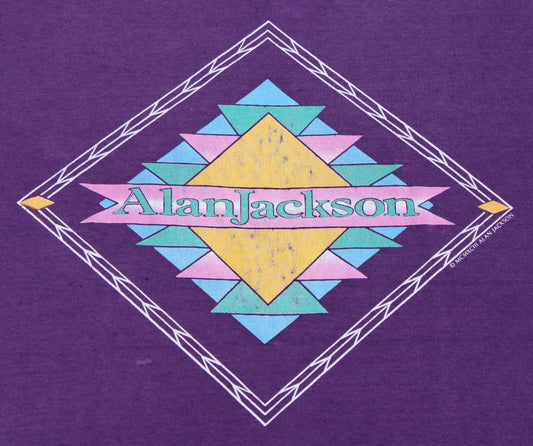 1993 Size XL Alan Jackson "Purple-A Lot About Livin" Tee Shirt