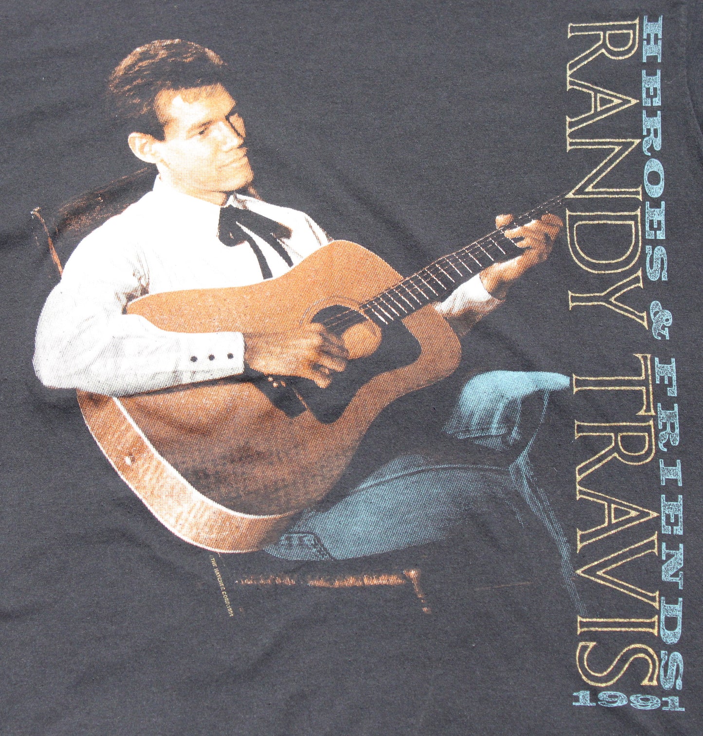 1991 Size Large Randy Travis "Heroes & Friends" Tee Shirt