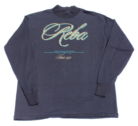 1990 Size Large Reba McEntire "Tour" Long Sleeve Shirt