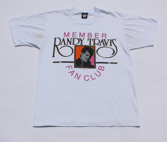 1989 Size Large Randy Travis "Fan Club" Tee Shirt