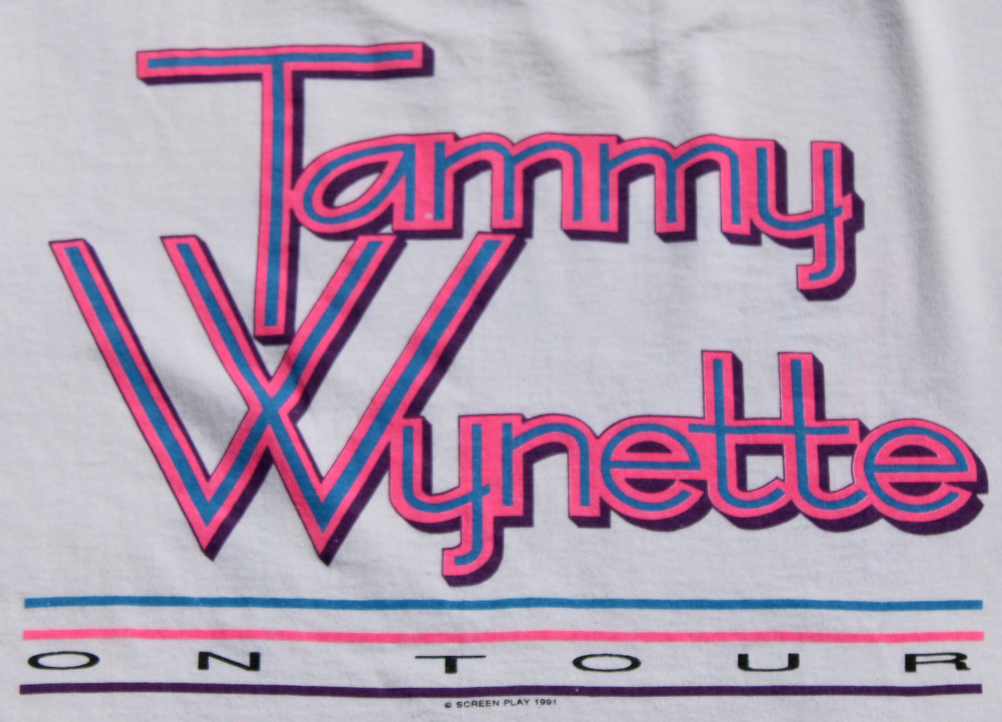 1991 Size Large Tammy Wynette "On Tour" Tee Shirt