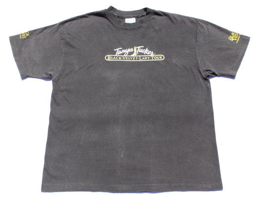 1990's Size XL Tanya Tucker "Black Velvet Lady Tour" Tee Shirt