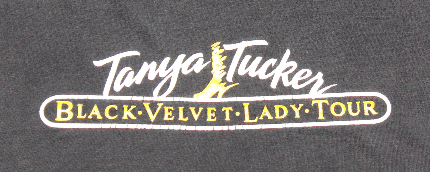 1990's Size XL Tanya Tucker "Black Velvet Lady Tour" Tee Shirt