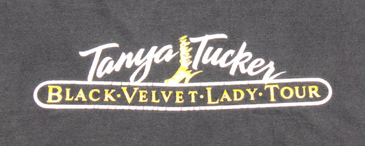1990's Size XL Tanya Tucker "Black Velvet Lady Tour" Tee Shirt