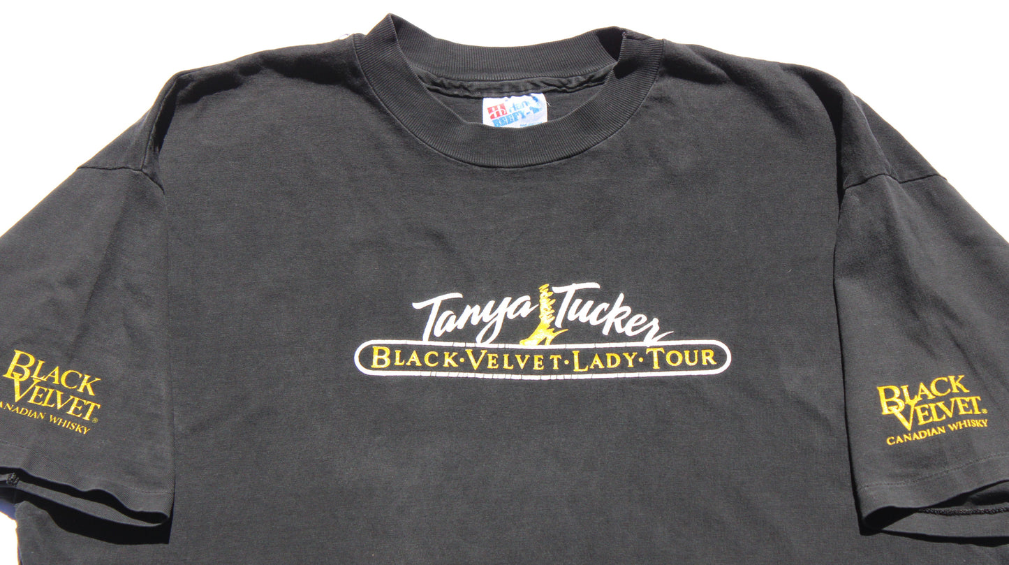 1990's Size XL Tanya Tucker "Black Velvet Lady Tour" Tee Shirt