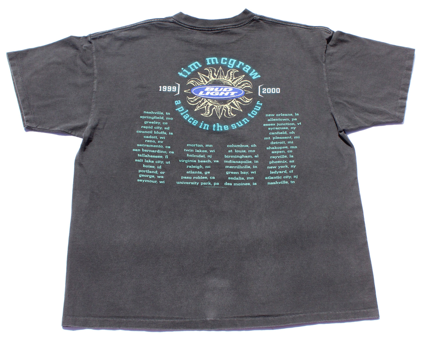 1999 Size XL Tim McGraw "A Place In The Sun Tour" Tee Shirt