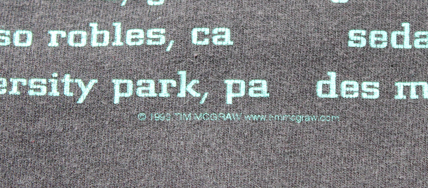 1999 Size XL Tim McGraw "A Place In The Sun Tour" Tee Shirt