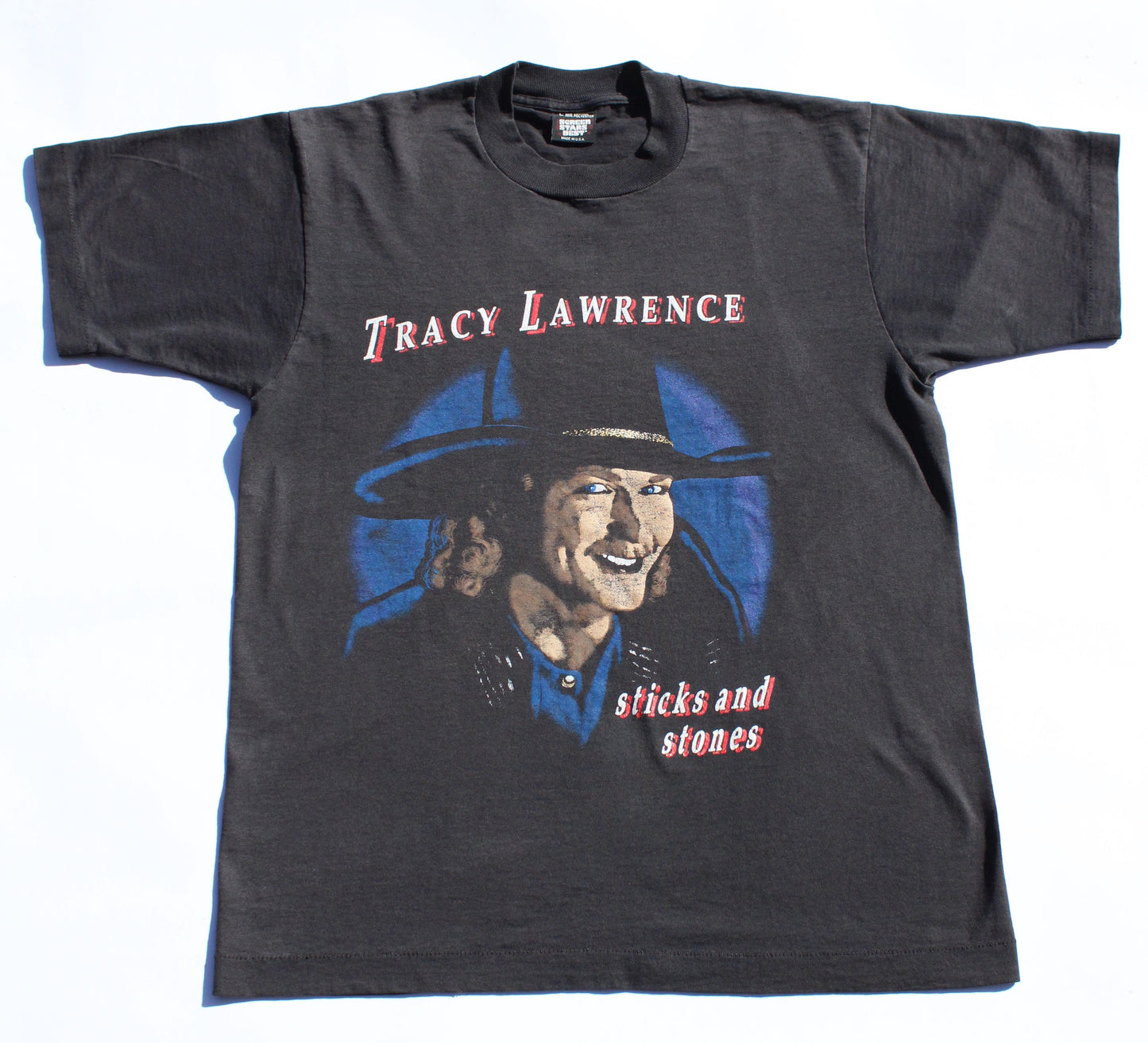 1990's Size Large Tracy Lawrence "Sticks & Stones" Tee Shirt