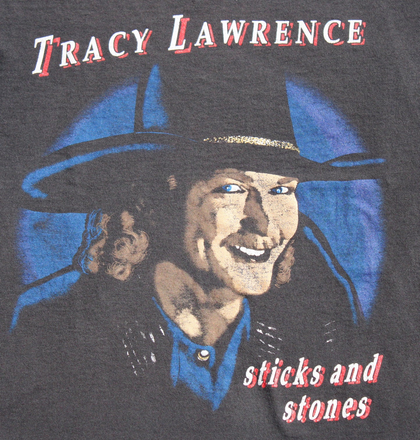 1990's Size Large Tracy Lawrence "Sticks & Stones" Tee Shirt