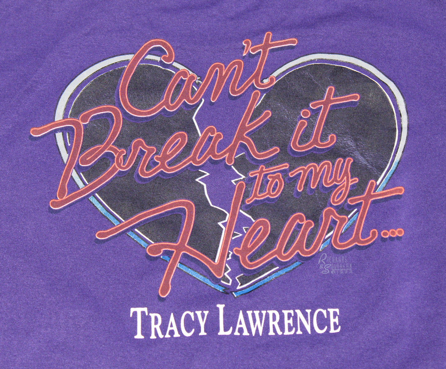 1993 Size Large Tracy Lawrence "Can't Break It To My Heart" Tee Shirt