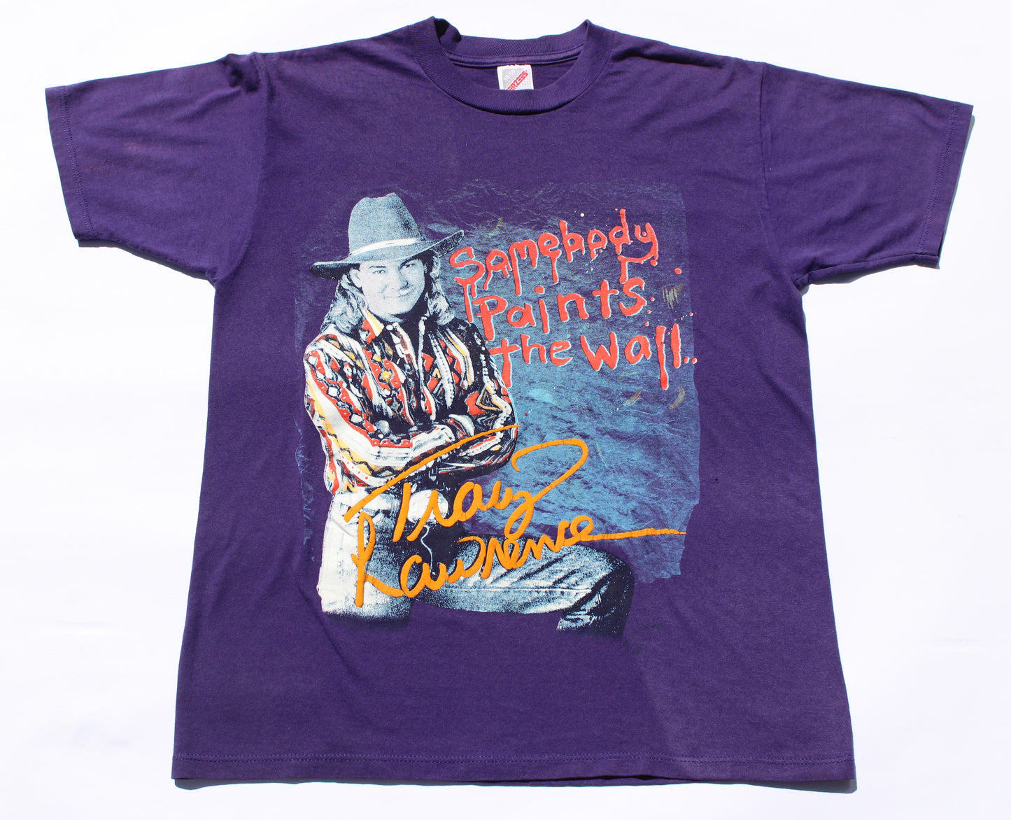 1990's Size Medium Tracy Lawrence "Somebody Paints The Wall" Tee Shirt