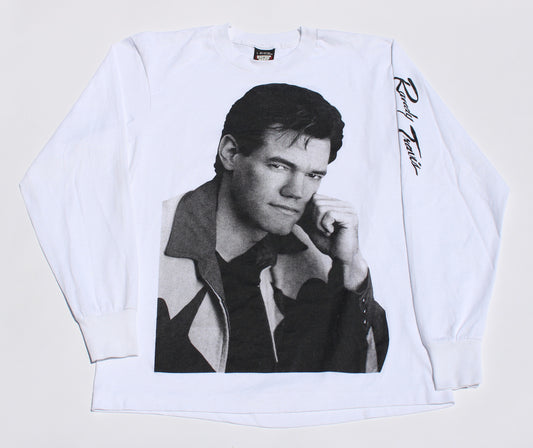 1990's Size Large Randy Travis "Face" Long Sleeve Shirt