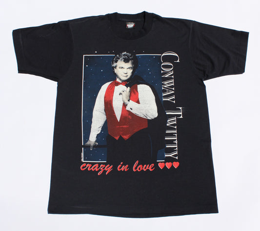 1990's Size Medium Conway Twitty "Crazy In Love" Tee Shirt