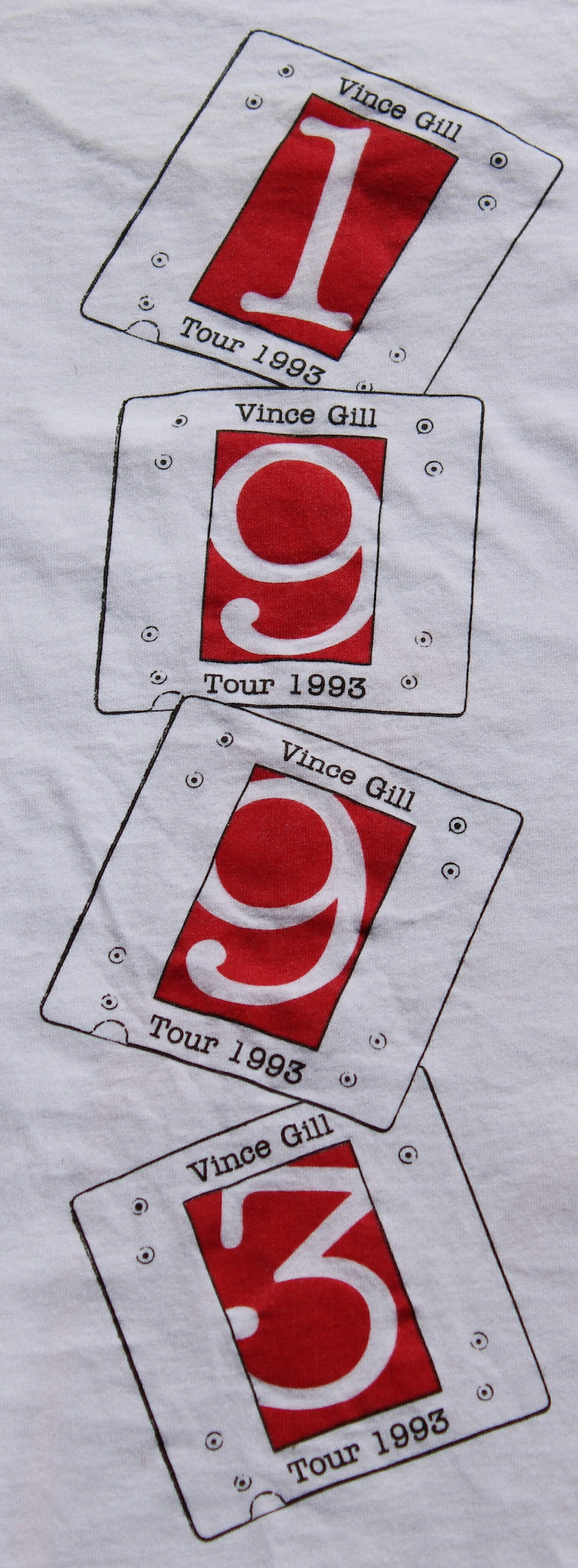 1993 Size XL Vince Gill "Tour 93" Tee Shirt