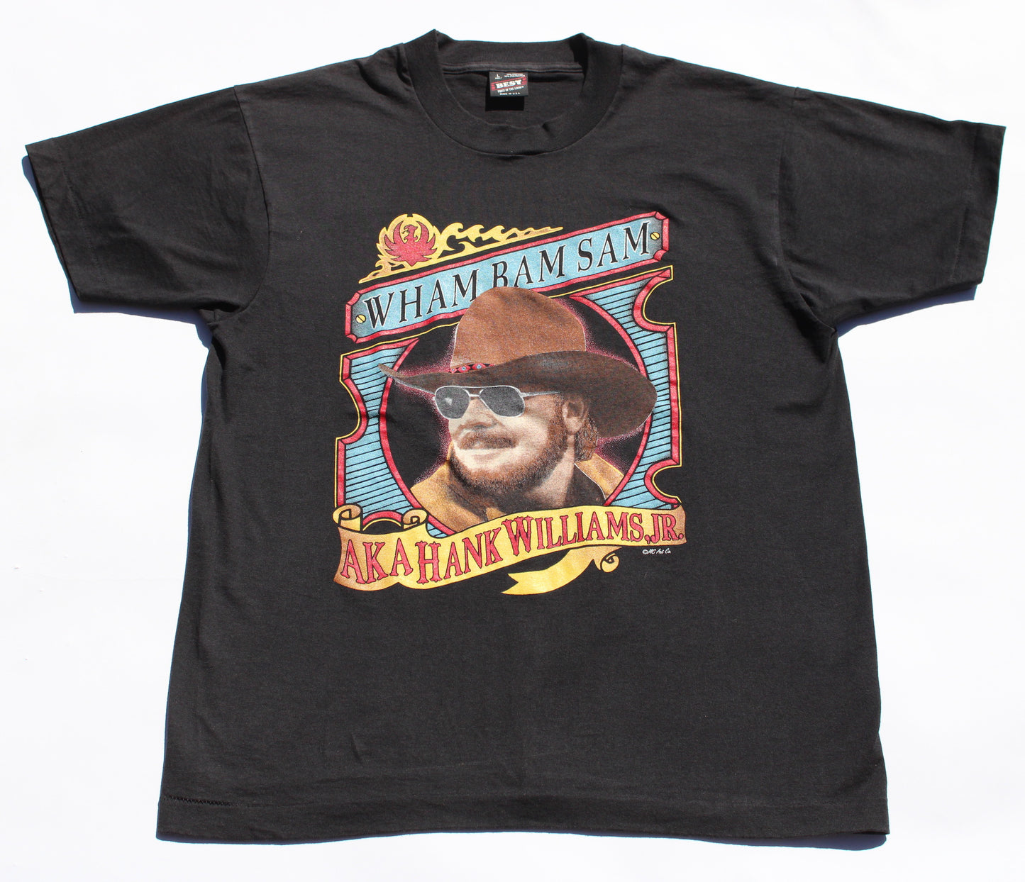 1990's Size Large Hank Williams Jr. "Wham Bam Sam" Tee Shirt