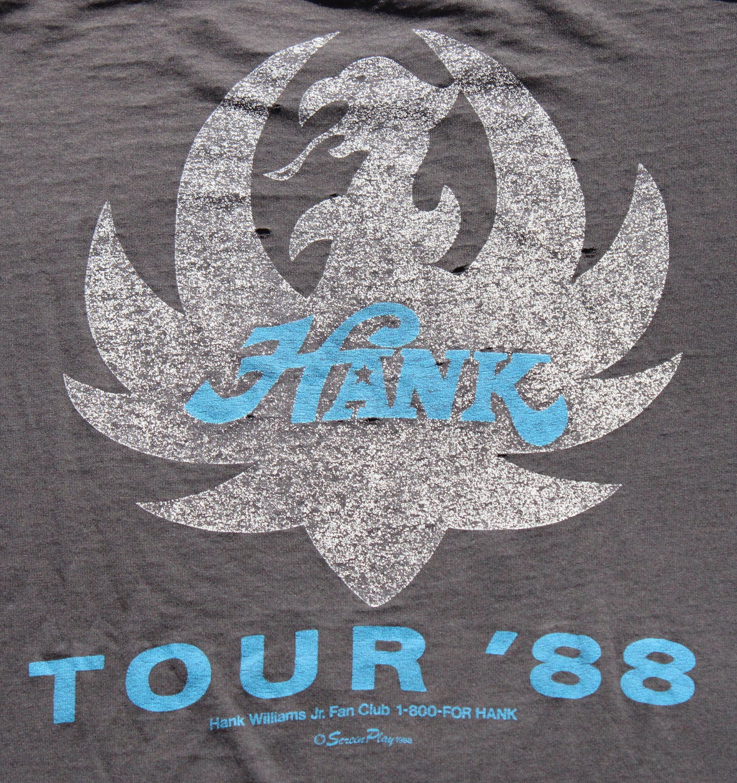 1988 Size Medium Hank Williams Jr. "Bocephus-Wild Streak" Tee Shirt